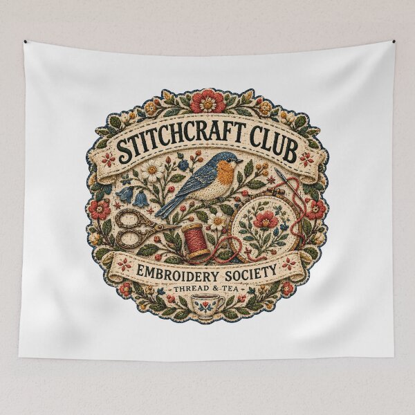 Item preview, Vintage Stitchcraft Club Embroidery designed and sold by MysticCanvasAi.
