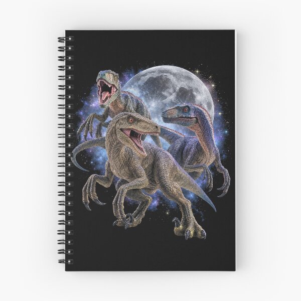 Item preview, Galaxy Velociraptors Under Full Moon designed and sold by SassCity.