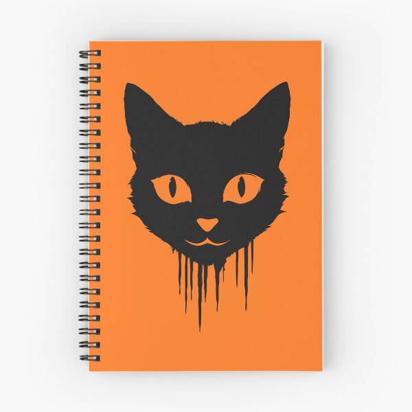 Item preview, Black Cat Ink Drip Halloween Face designed and sold by cabana.space.