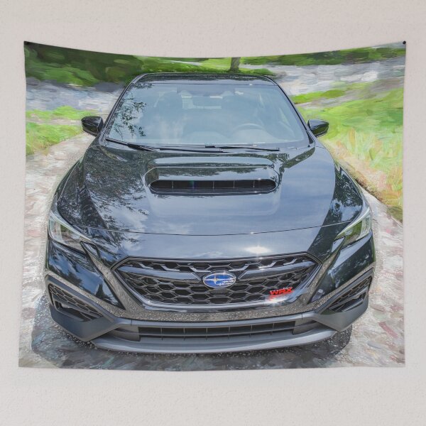 Item preview, 2026 WRX Crystal Black Silica Technical Blueprint Car Poster designed and sold by RichFrancoCars.