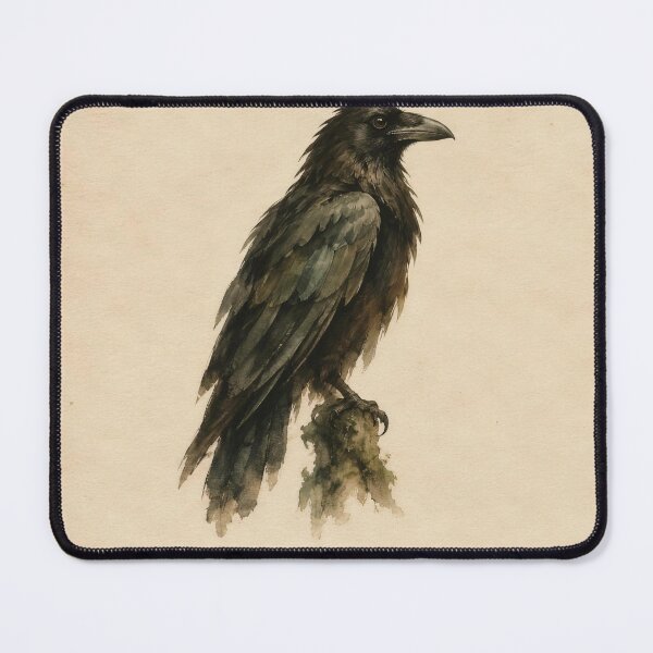 Item preview, Nevermore Raven Ink Illustration | Dark Academia Wall Art | Gothic Literary Print designed and sold by FixationStudio.