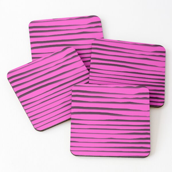 Item preview, Black and Pink Stripe Organic Pattern | Dark Minimal Alt Aesthetic with pink | Dark Feminine Y2K with pink designed and sold by dfly-creations.