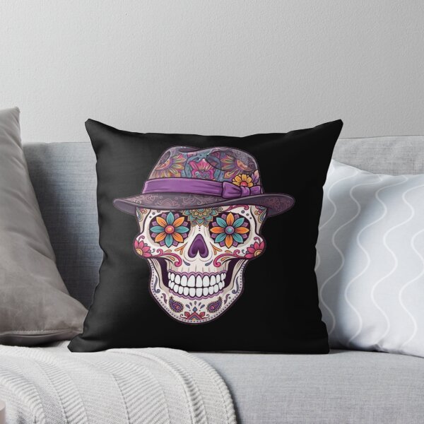 Item preview, Day of the Dead Skull with Fedora Hat designed and sold by BajioAmigos.