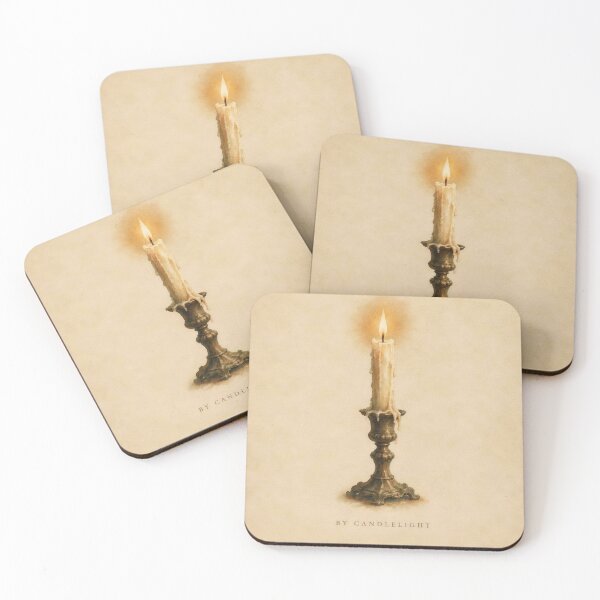 Item preview, By Candlelight Ink Illustration | Dark Academia Wall Art | Vintage Candle Print designed and sold by FixationStudio.