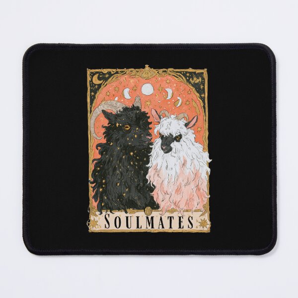 Item preview, Soulmates Vintage Goats Tarot Card | Dark Academia Occult Astrology Art designed and sold by kuwagatamushi.