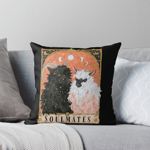 Item preview, Soulmates Vintage Goats Tarot Card | Dark Academia Occult Astrology Art designed and sold by kuwagatamushi.