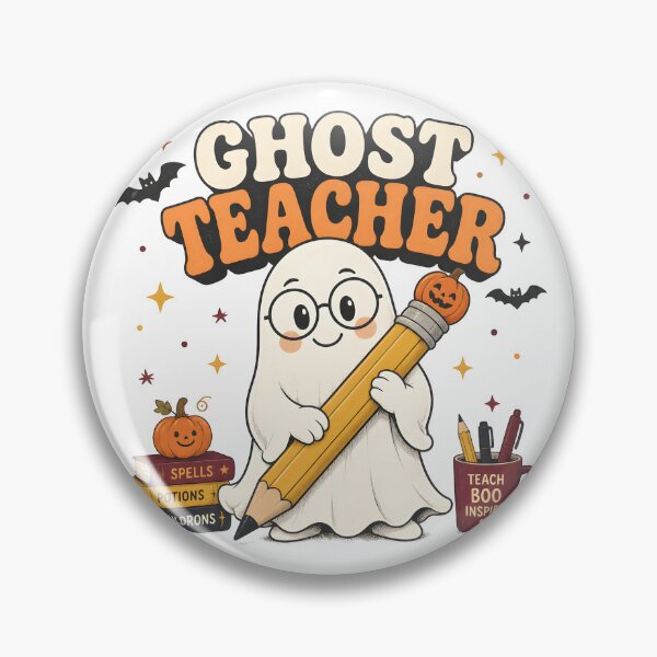 Item preview, Ghost Teacher Pencil Cute Spooky School Educator designed and sold by OliviaHayesArt.