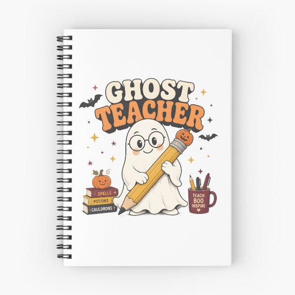 Item preview, Ghost Teacher Pencil Cute Spooky School Educator designed and sold by OliviaHayesArt.