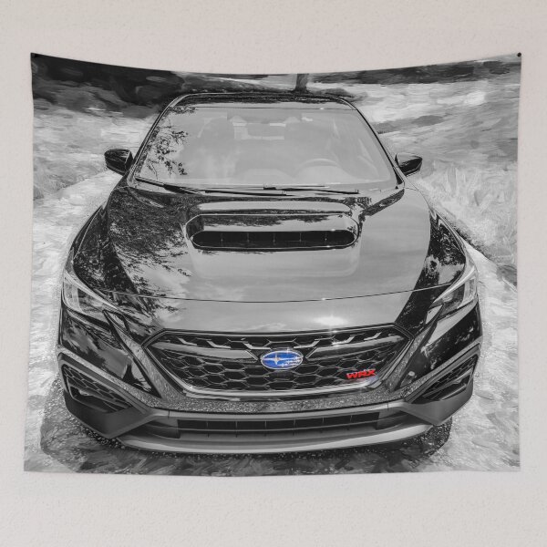 Item preview,  2026 WRX Crystal Black Silica Technical Blueprint Car Poster designed and sold by RichFrancoCars.