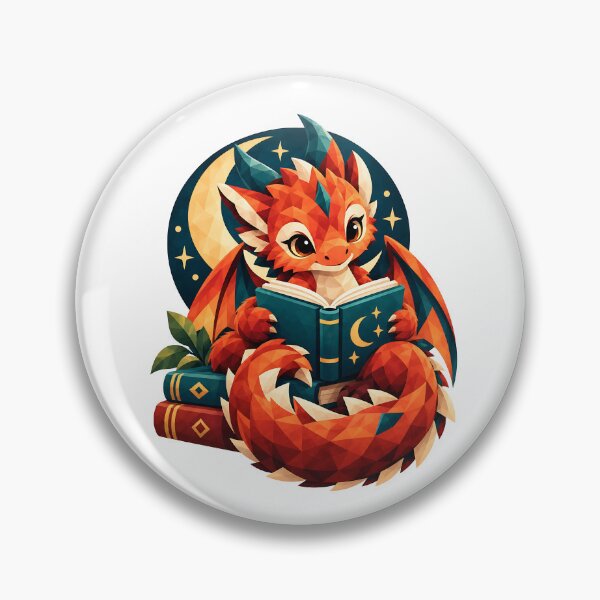 Item preview, Cozy Dragon Reader – Geometric Fantasy Book Lover Art designed and sold by Digital Culture Studio.