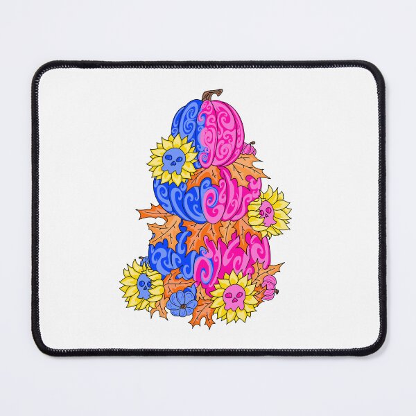 Item preview, Pumpkin And Skull Pink And Blue designed and sold by missmann.