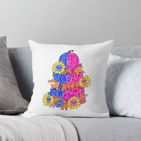 Item preview, Pumpkin And Skull Pink And Blue  designed and sold by missmann.