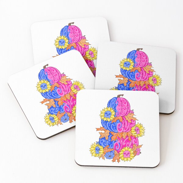 Item preview, Pumpkin And Skull Pink And Blue  designed and sold by missmann.