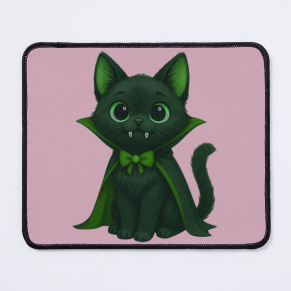 Item preview, The Purrfect Vampire - Green Vampire Cat designed and sold by PurrfectWhisper.