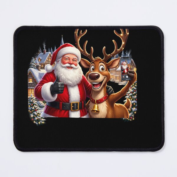 Item preview, Santa Reindeer Selfie at the North Pole Funny Christmas designed and sold by w66aboo.