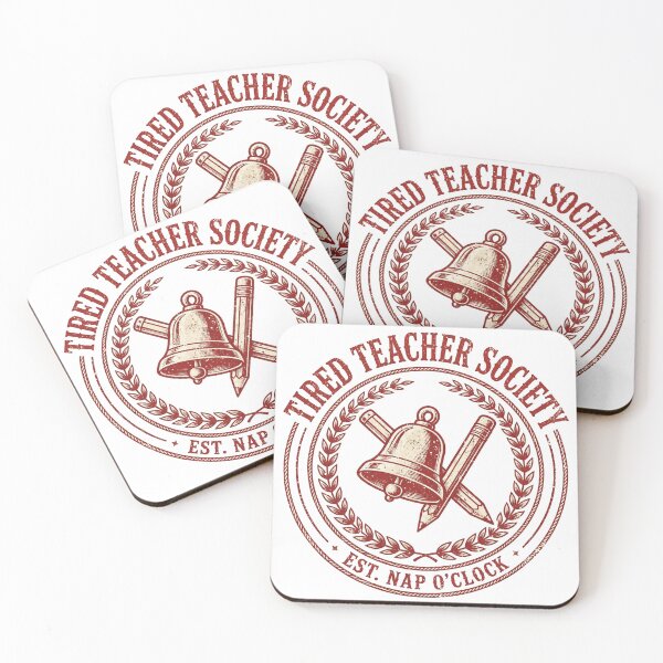 Item preview, Tired Teacher Society Funny Vintage Teacher Gift Shirt designed and sold by ApparelOutpost.
