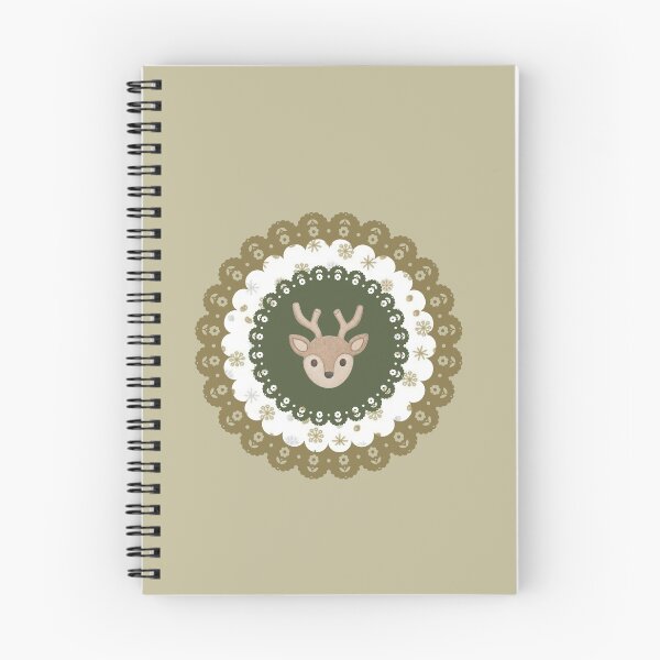Item preview, Rustic Golden Brown Reindeer Vintage Lace Christmas Ornament Art designed and sold by Liberarteprint.