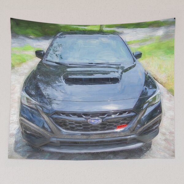 Item preview,  2026 WRX Crystal Black Silica Technical Blueprint Car Poster designed and sold by RichFrancoCars.