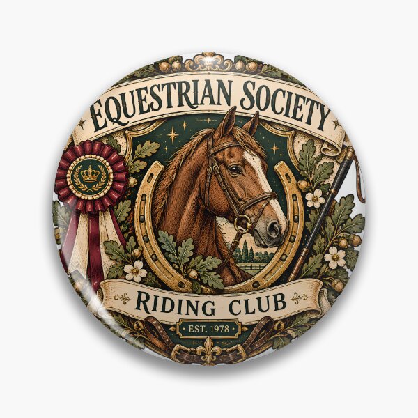 Item preview, Vintage Equestrian Society Riding Club designed and sold by MysticCanvasAi.