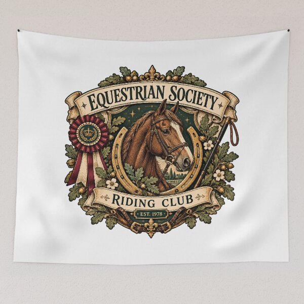 Item preview, Vintage Equestrian Society Riding Club designed and sold by MysticCanvasAi.