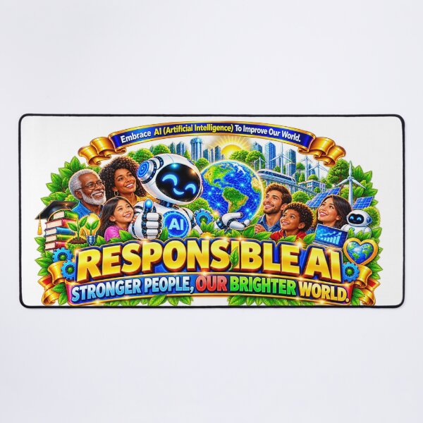 Item preview, Responsible AI Our Brighter World designed and sold by New Wave Artworks .
