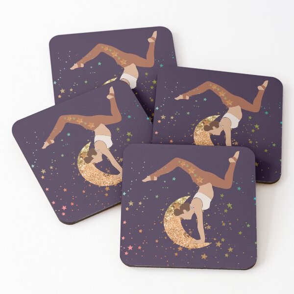 Item preview, Celestial Yoga Crescent Moon Deep Purple Stars Art designed and sold by Ammeluk.