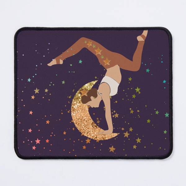 Item preview, Celestial Yoga Crescent Moon Deep Purple Stars Art designed and sold by Ammeluk.