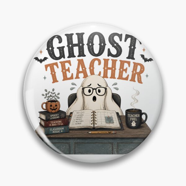Item preview, Ghost Teacher Desk Workspace Spooky Classroom designed and sold by OliviaHayesArt.