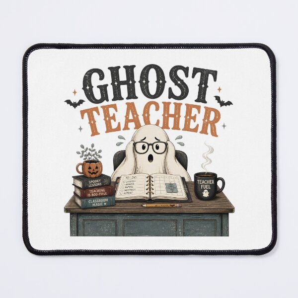Item preview, Ghost Teacher Desk Workspace Spooky Classroom designed and sold by OliviaHayesArt.