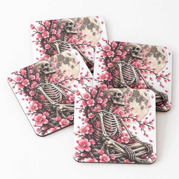 Item preview, Skeleton Under the Cherry Blossom Moon designed and sold by ODDLUME CLUB.