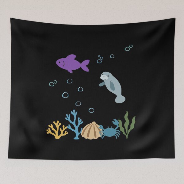 Item preview, Fish, underwater, children, manatee, sea designed and sold by Sir-Freaky.