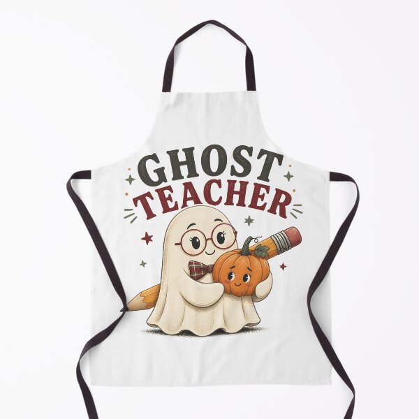 Item preview, Ghost Teacher Apple Classic School Spooky designed and sold by OliviaHayesArt.