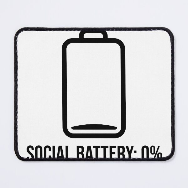 Item preview, Social Battery 0 Percent Funny Introvert Shirt designed and sold by ApparelOutpost.