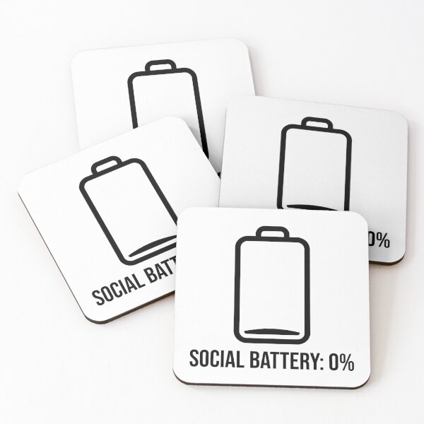 Item preview, Social Battery 0 Percent Funny Introvert Shirt designed and sold by ApparelOutpost.