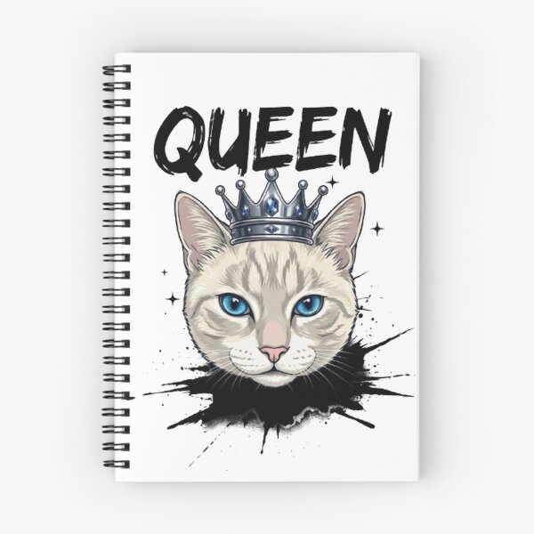 Item preview, White Cat Queen Crown Grunge Art designed and sold by PetalsPaws.