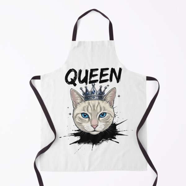 Item preview, White Cat Queen Crown Grunge Art designed and sold by PetalsPaws.