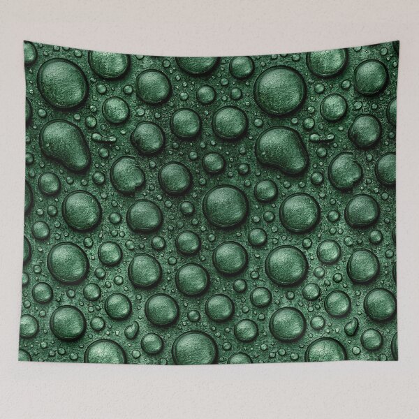 Item preview, Forest Green Dew Drops on Glossy Surface designed and sold by Piotrek0001.