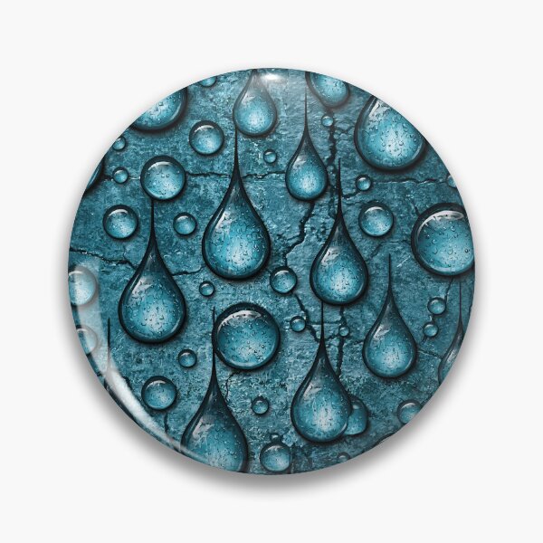 Item preview, Bold Teardrop Water Beads on Blue Surface designed and sold by Piotrek0001.