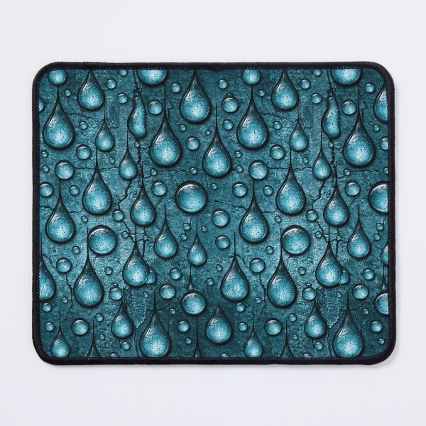 Item preview, Bold Teardrop Water Beads on Blue Surface designed and sold by Piotrek0001.