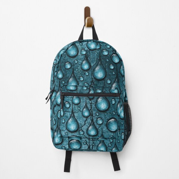 Item preview, Bold Teardrop Water Beads on Blue Surface designed and sold by Piotrek0001.