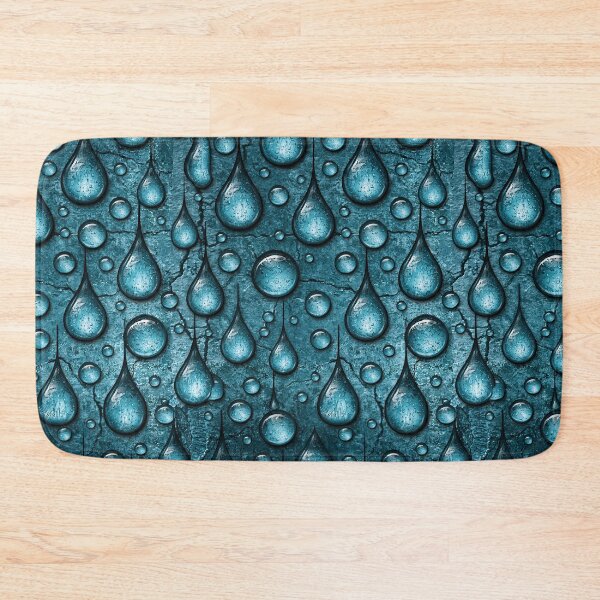 Item preview, Bold Teardrop Water Beads on Blue Surface designed and sold by Piotrek0001.