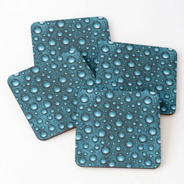 Item preview, Midnight Teal Moisture Droplets Surface Art designed and sold by Piotrek0001.