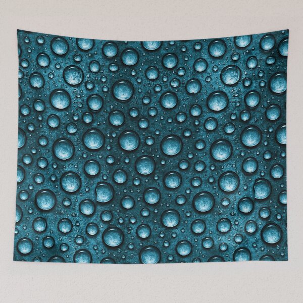 Item preview, Midnight Teal Moisture Droplets Surface Art designed and sold by Piotrek0001.