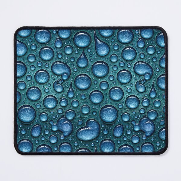 Item preview, Macro Blue Water Beads on Textured Surface designed and sold by Piotrek0001.