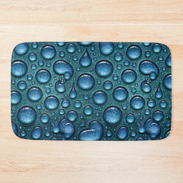 Item preview, Macro Blue Water Beads on Textured Surface designed and sold by Piotrek0001.