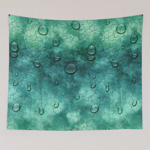 Item preview, Turquoise Seafoam Wet Marbled Surface Art designed and sold by Piotrek0001.