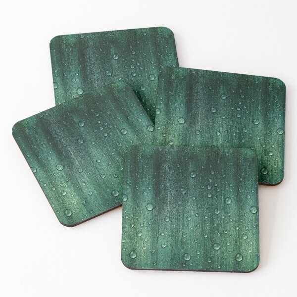 Item preview, Deep Green Rain Streaks on Painted Wood designed and sold by Piotrek0001.
