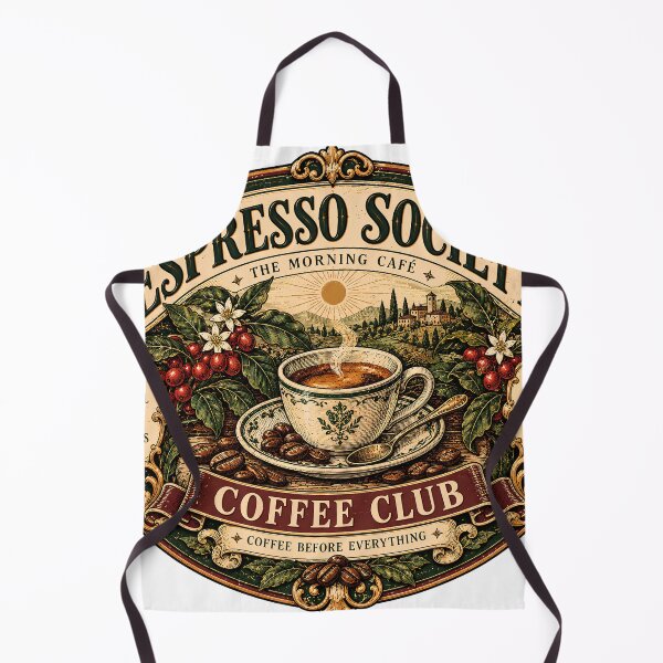 Item preview, Vintage Espresso Society Coffee Club designed and sold by MysticCanvasAi.