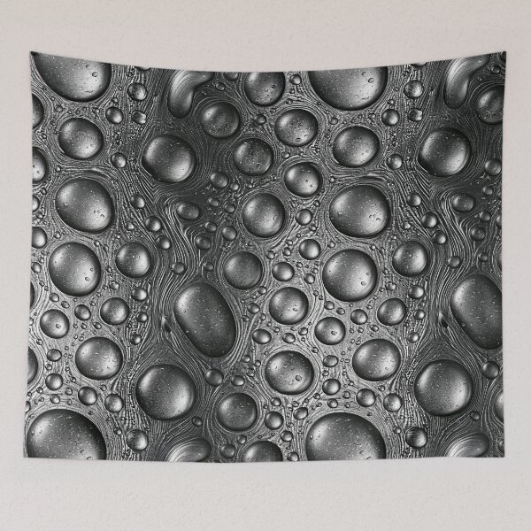Item preview, Metallic Chrome Water Beads on Dark Steel designed and sold by Piotrek0001.