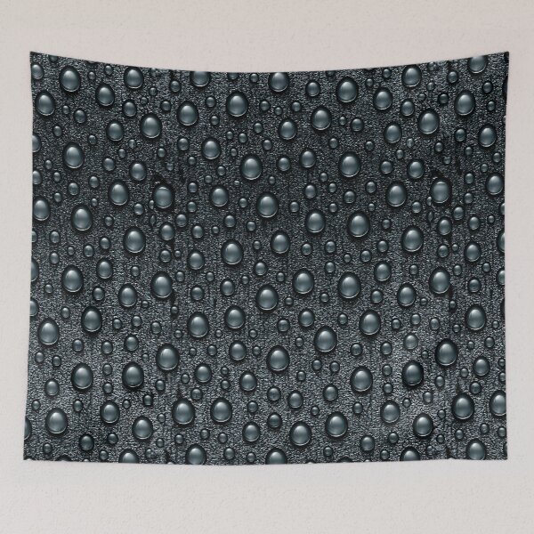 Item preview, Midnight Black Surface with Fresh Water Drops designed and sold by Piotrek0001.
